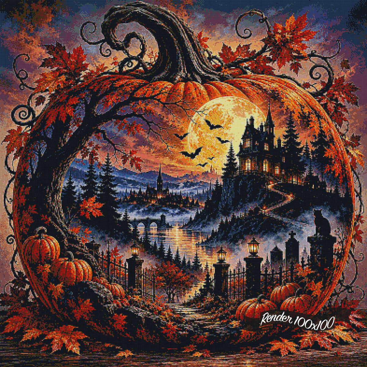 The Pumpkin Portal ©The One With The Diamond Art
