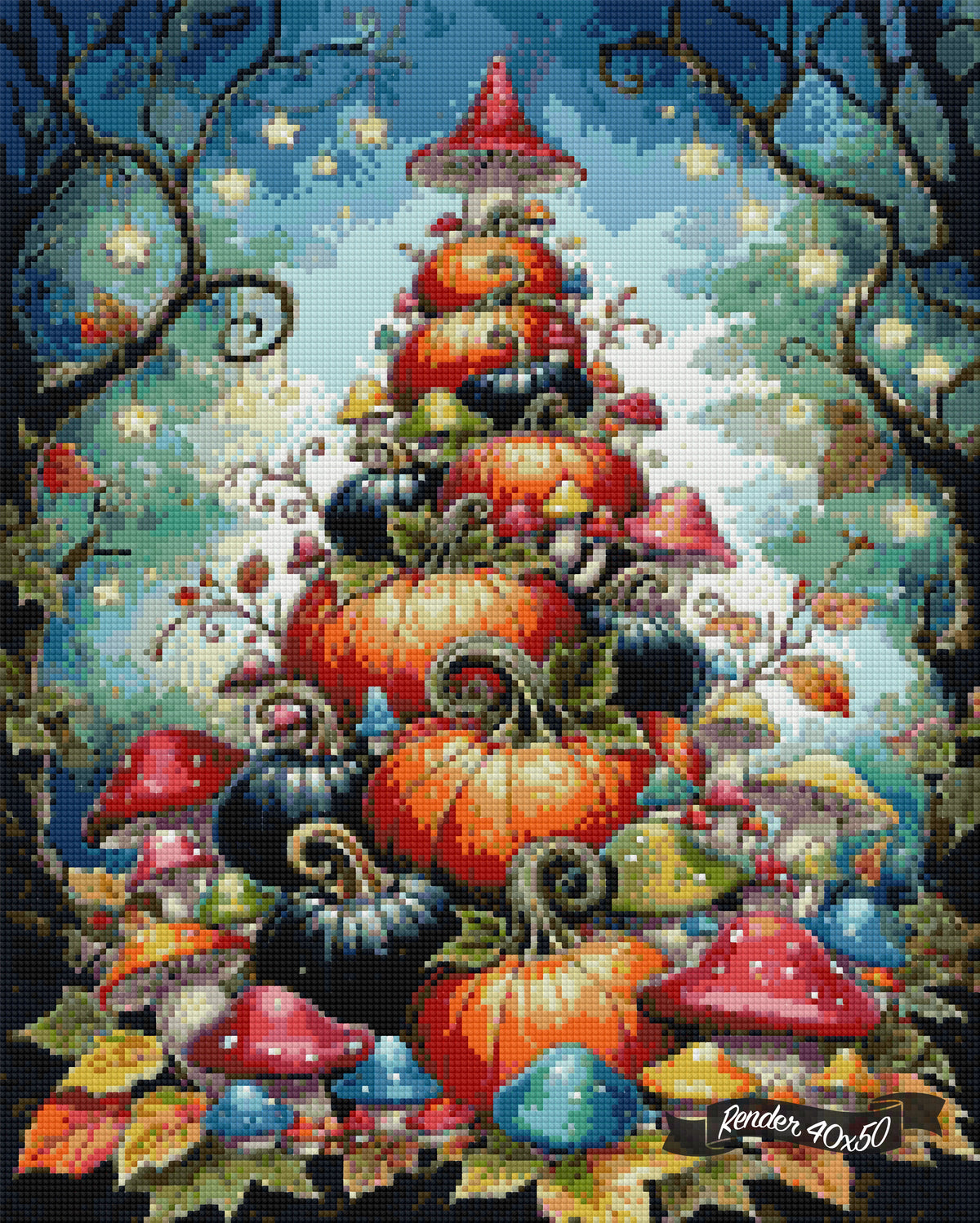 The Curious Pumpkin Tree ©Cocomarshmallow Art