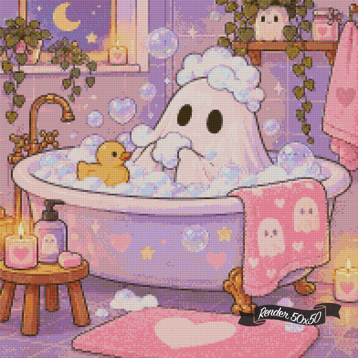 Boo’s Bubble Bath ©The One With The Diamond Art