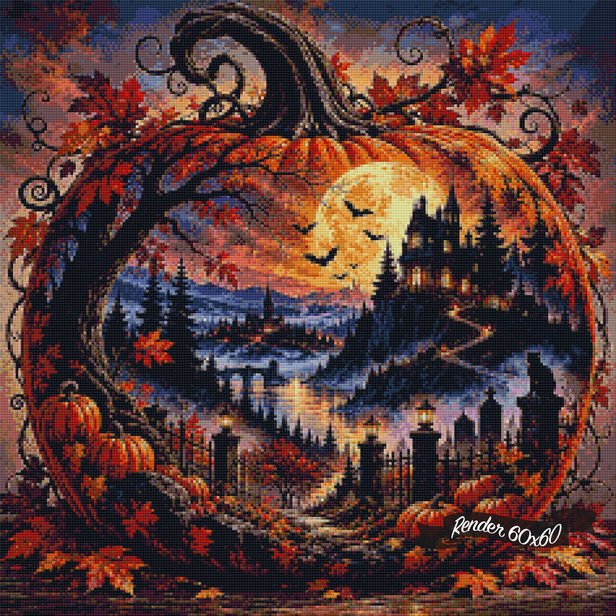 The Pumpkin Portal ©The One With The Diamond Art