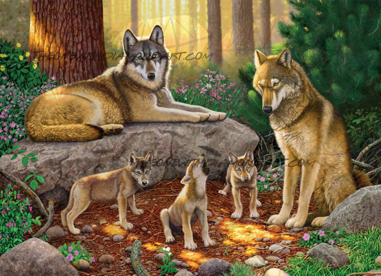 A Family Of Wolves ©Chris Hiett. Licensed by MGL, www.mglart.com