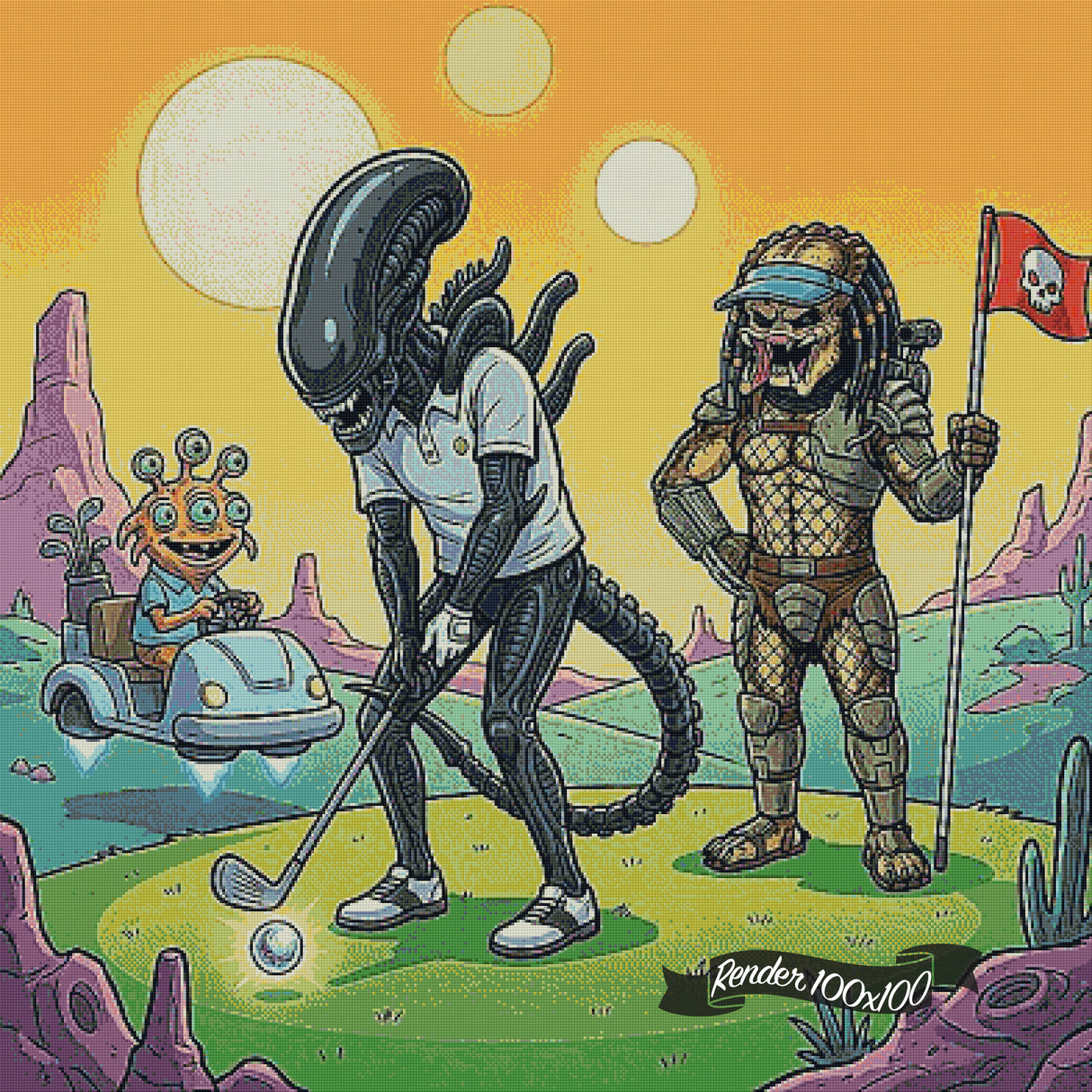 Alien Tee-Off ©Jigsaw Creates