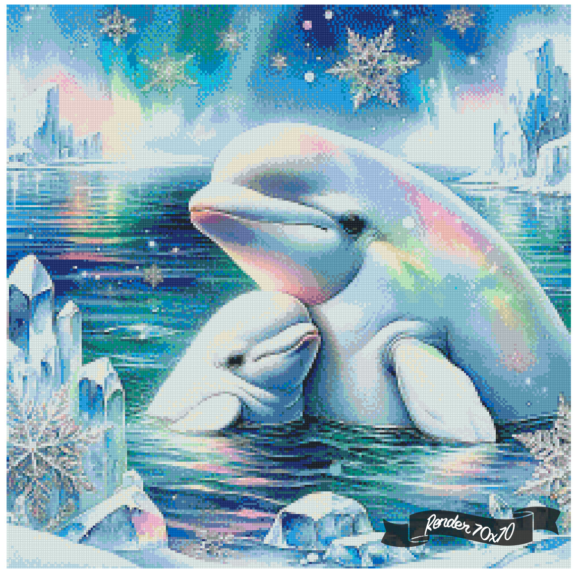 Aurora Belugas ©Cocomarshmallow Art