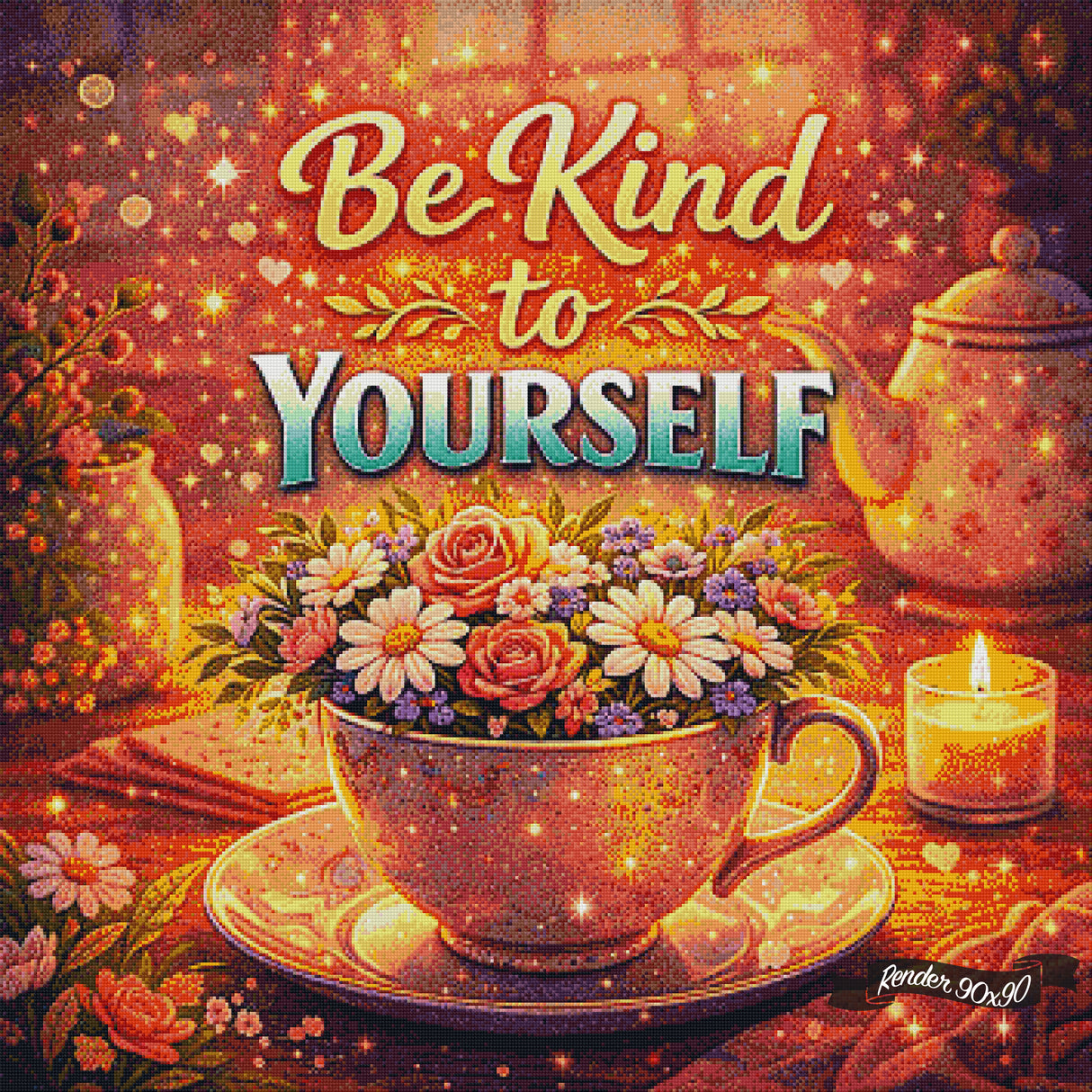 Be Kind To Yourself ©The One With The Diamond Art