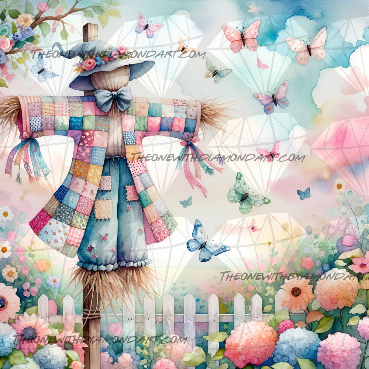 Blooms and Butterflies Scarecrow ©Cocomarshmallow Art