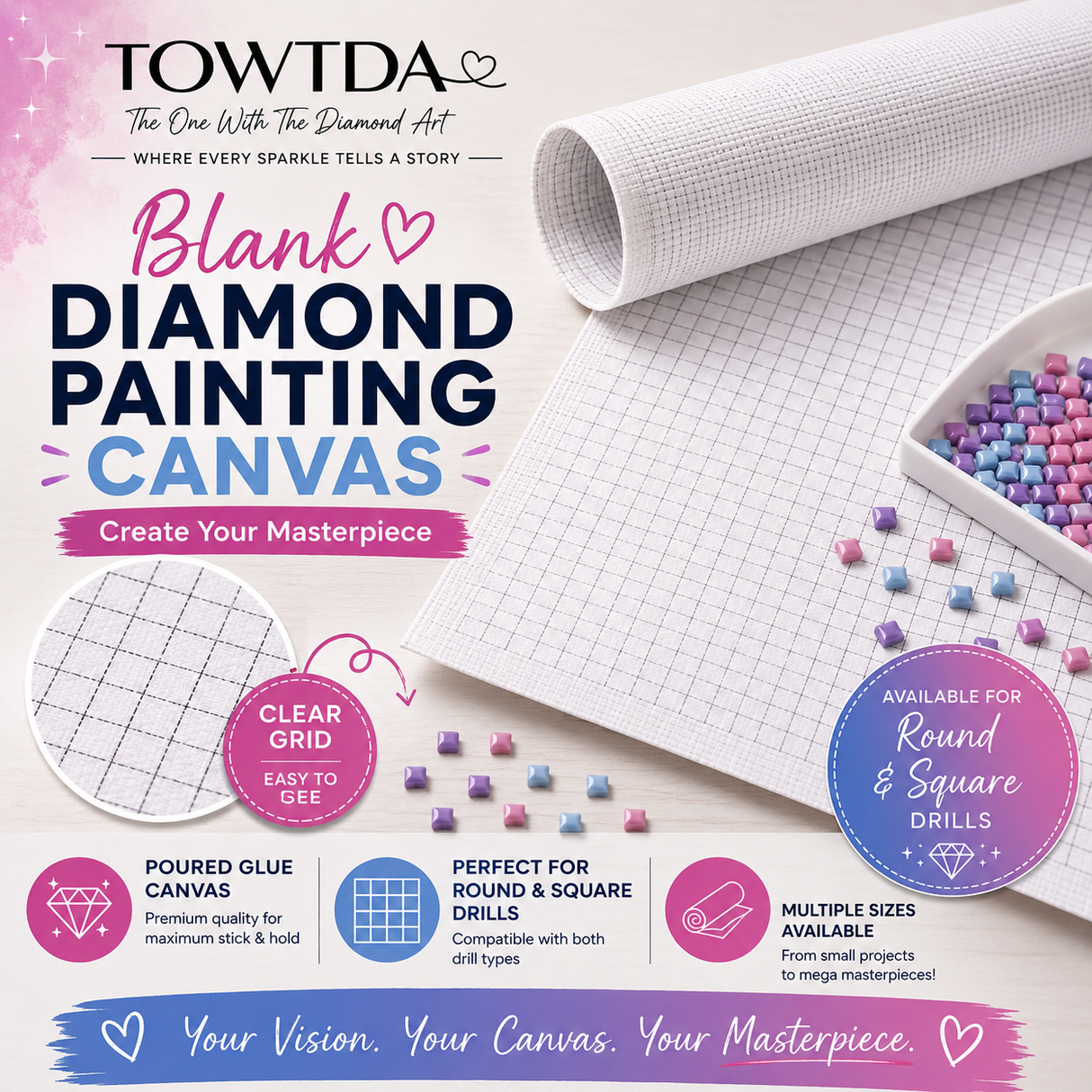 Blank Diamond Painting Canvas