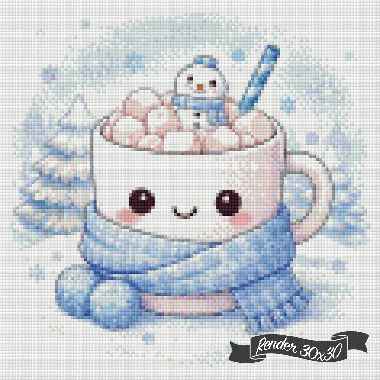 Cozy Cups - January ©The One With The Diamond Art