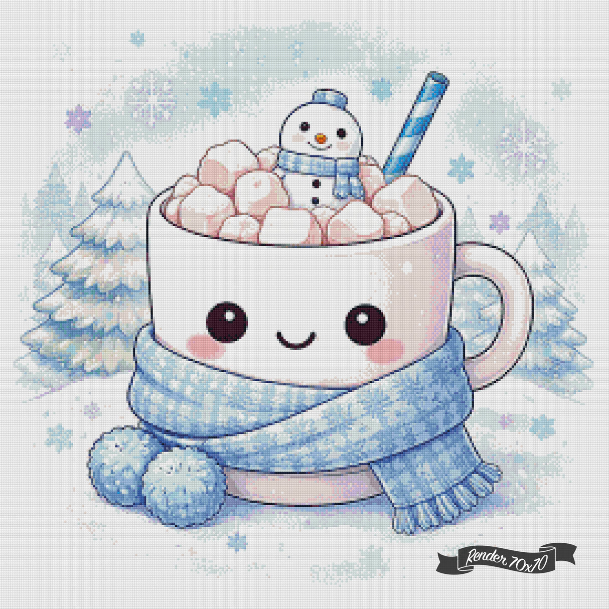 Cozy Cups - January ©The One With The Diamond Art