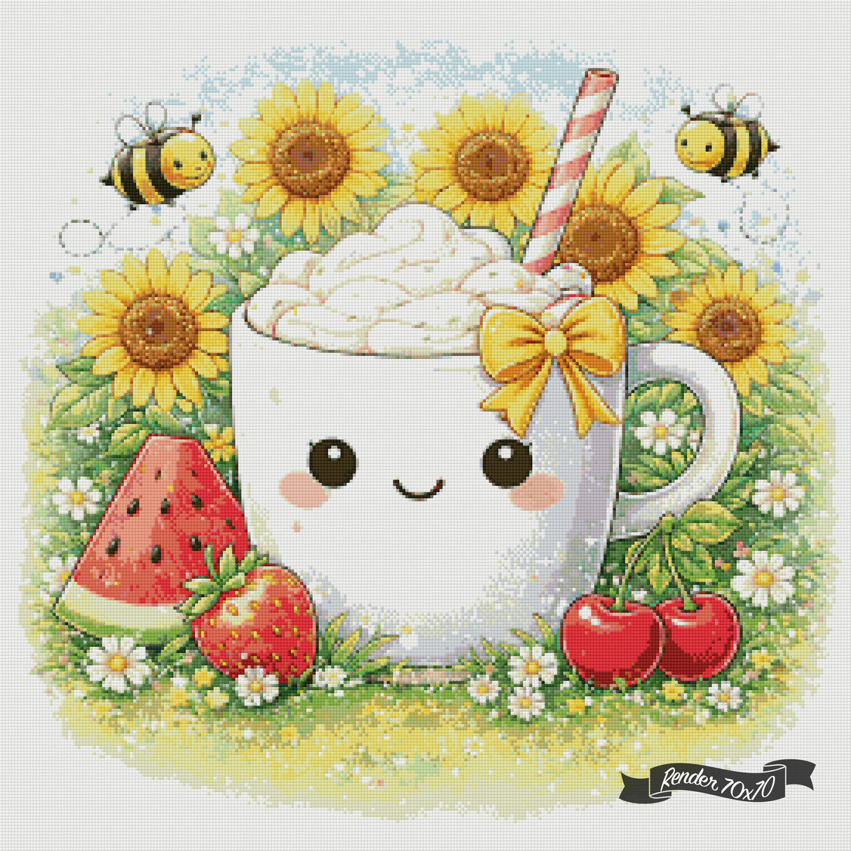 Cozy Cups - June ©The One With The Diamond Art