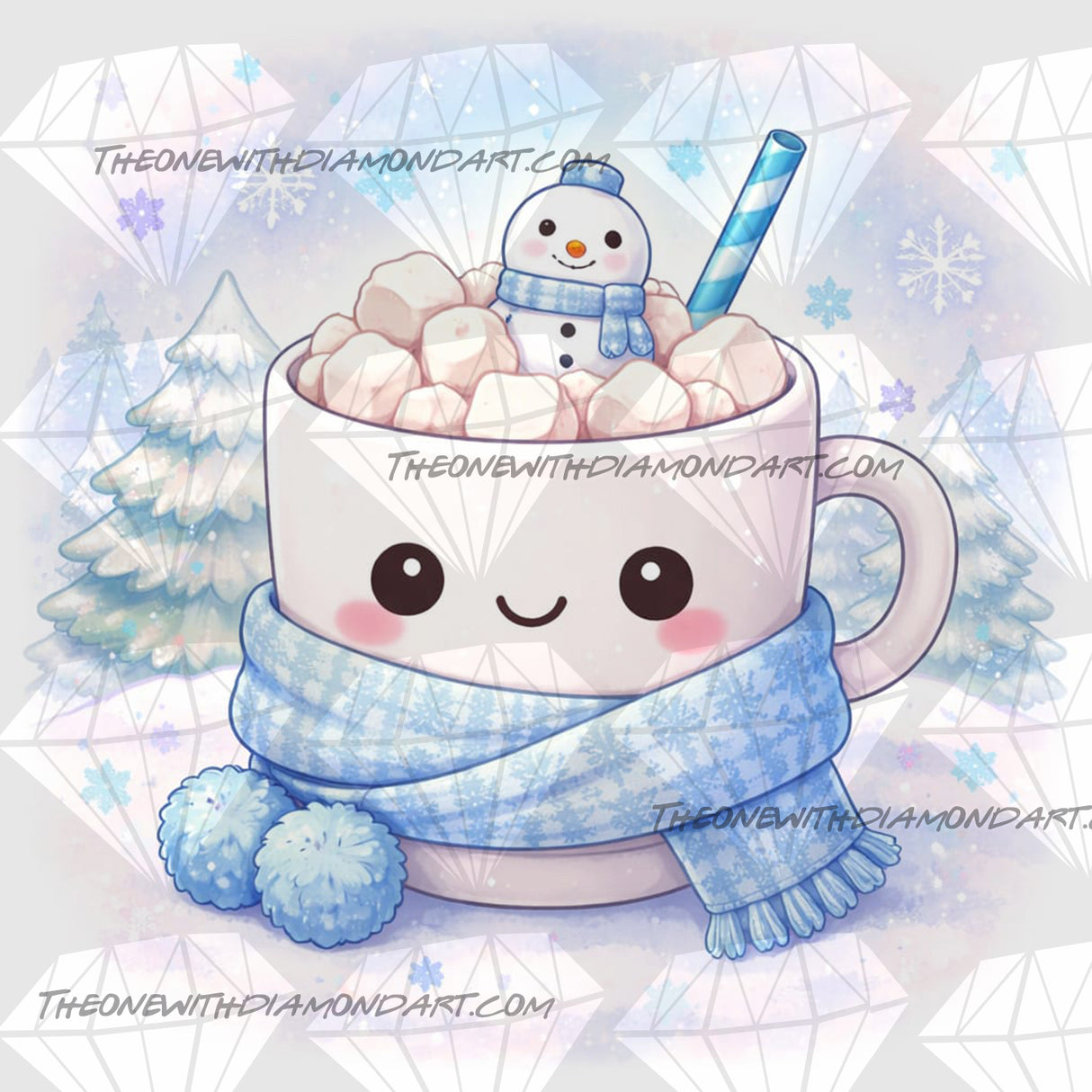 Cozy Cups - January ©The One With The Diamond Art