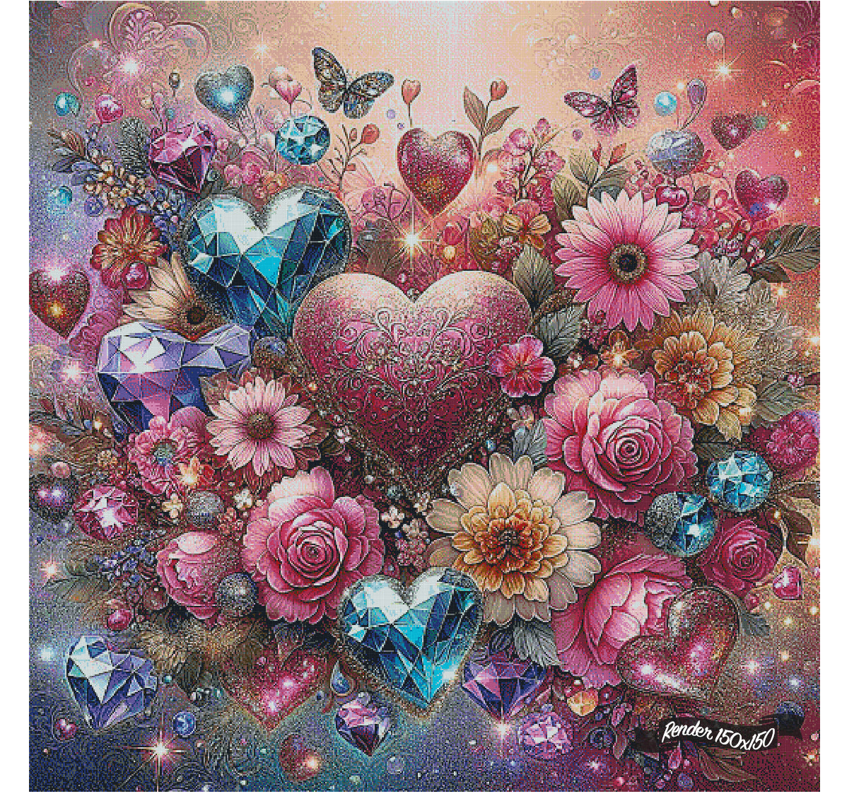 Diamond Flower Bouquet ©Artifey