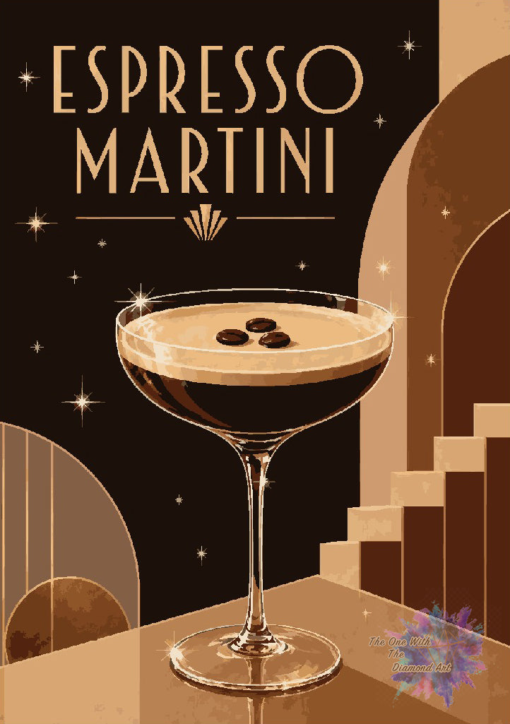 *Paint By Numbers* Cocktail Hour - Espresso Martini ©The One With The Diamond Art
