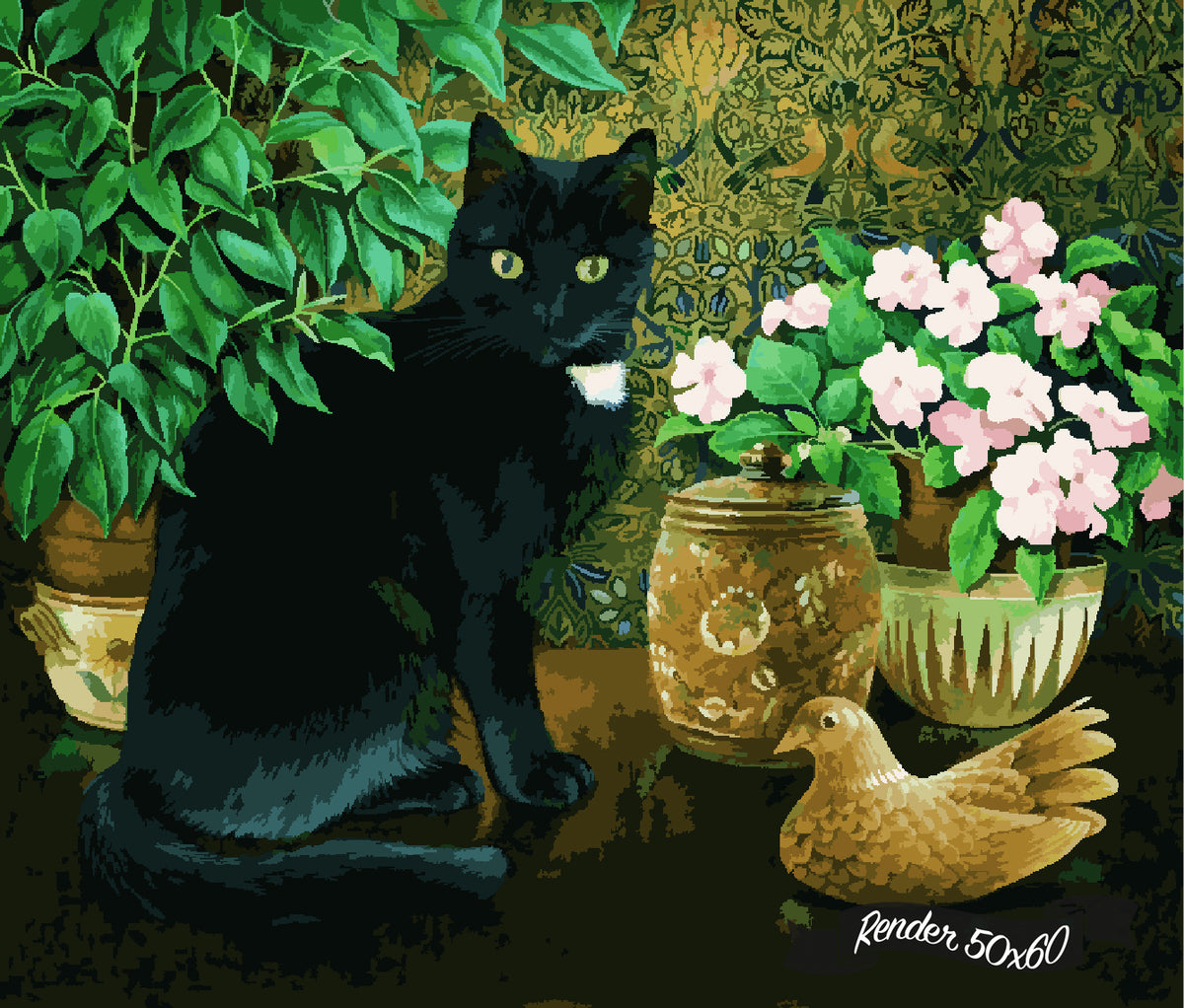 *Paint By Numbers* Gabrielle With Grandfather's Tobacco Jar ©Ivory Cats
