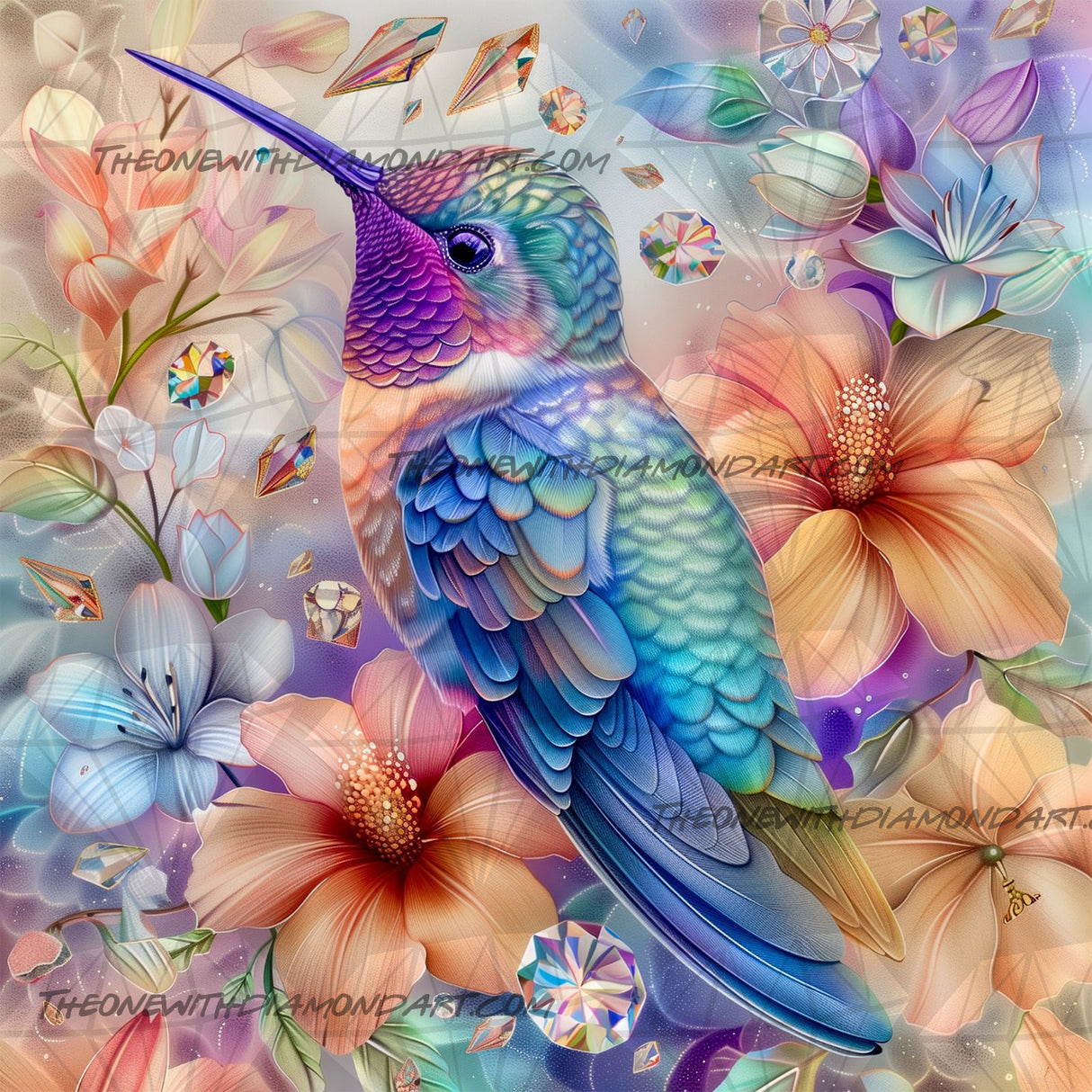 Hummingbirds Flowers ©Artifey