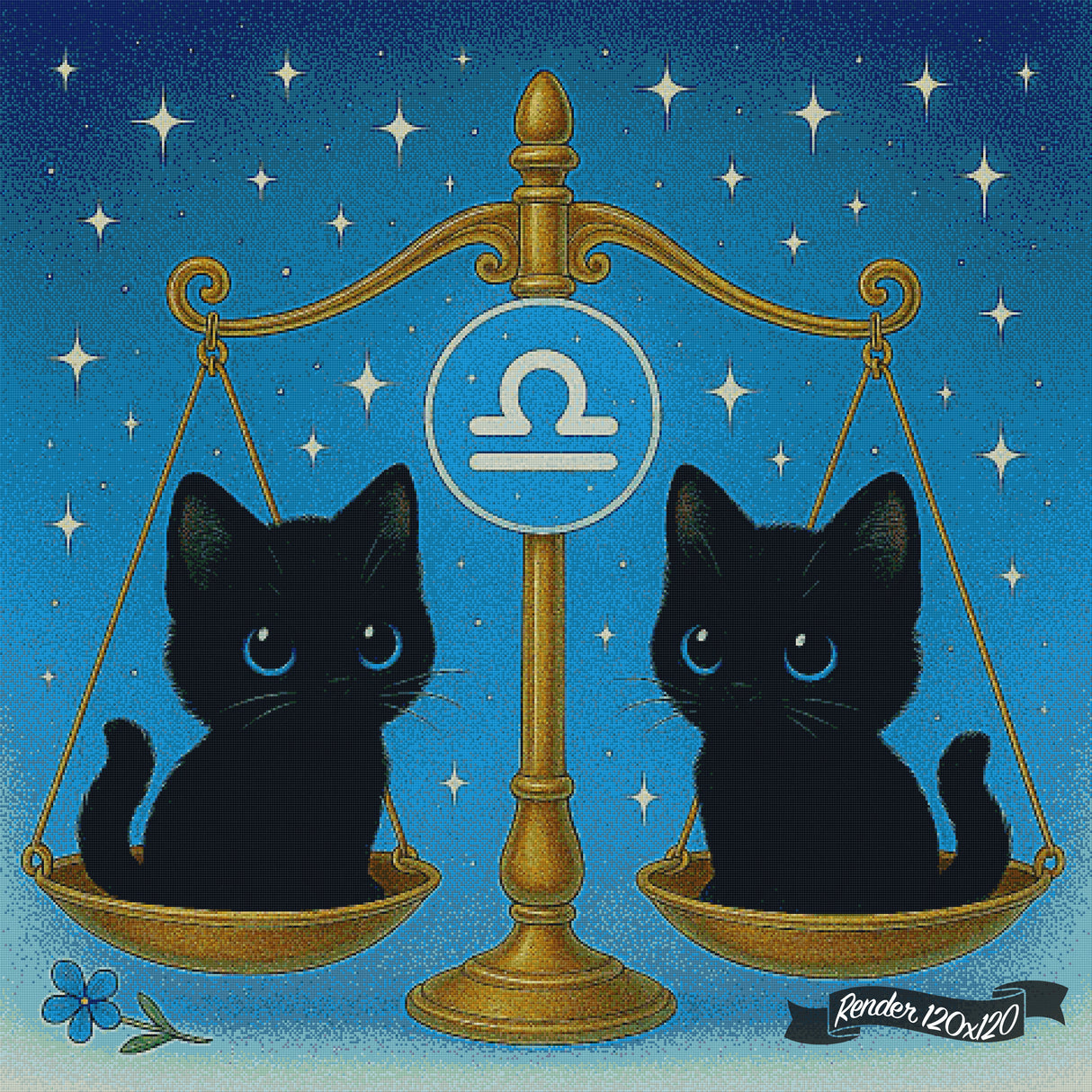 Libra Kitten ©The One With The Diamond Art