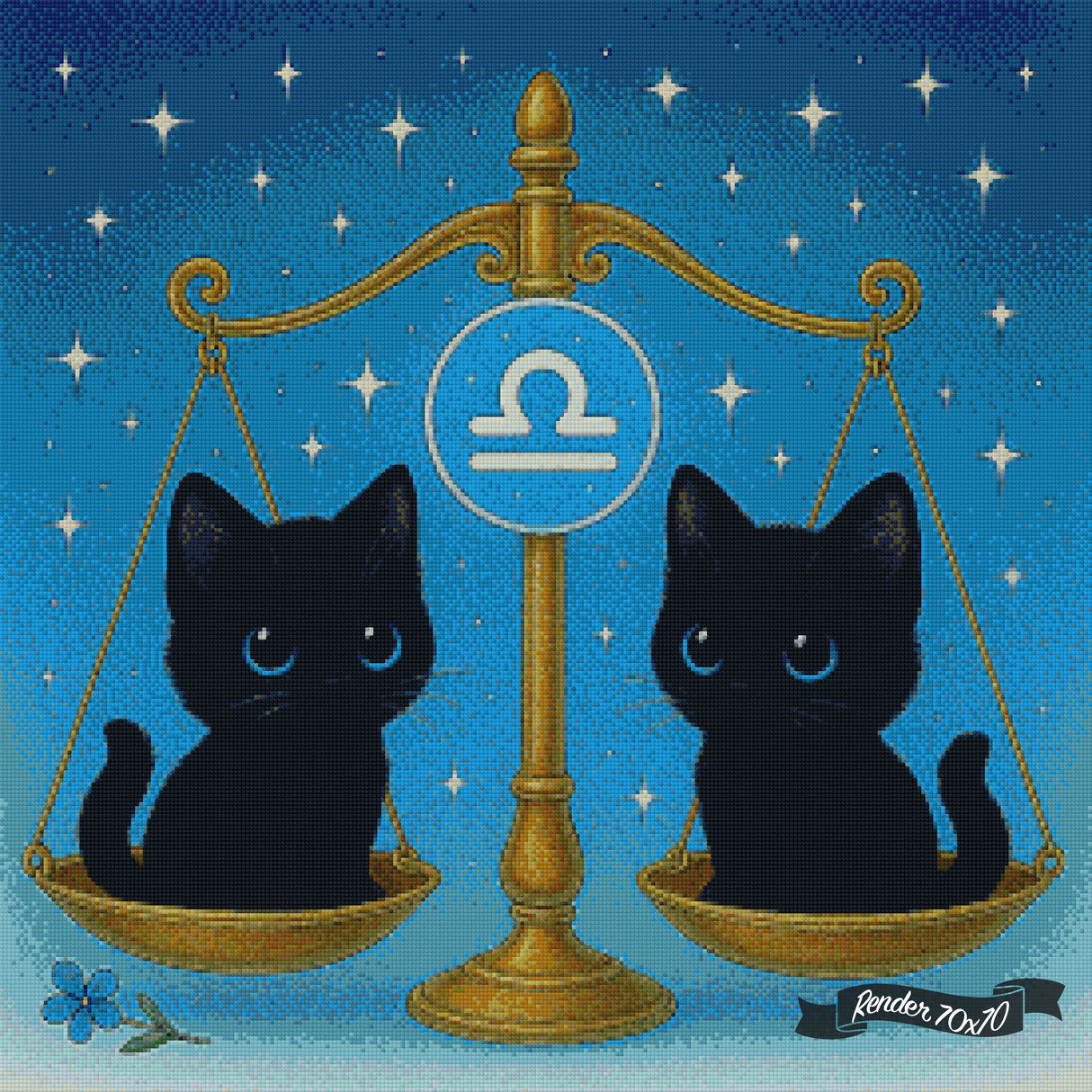 Libra Kitten ©The One With The Diamond Art