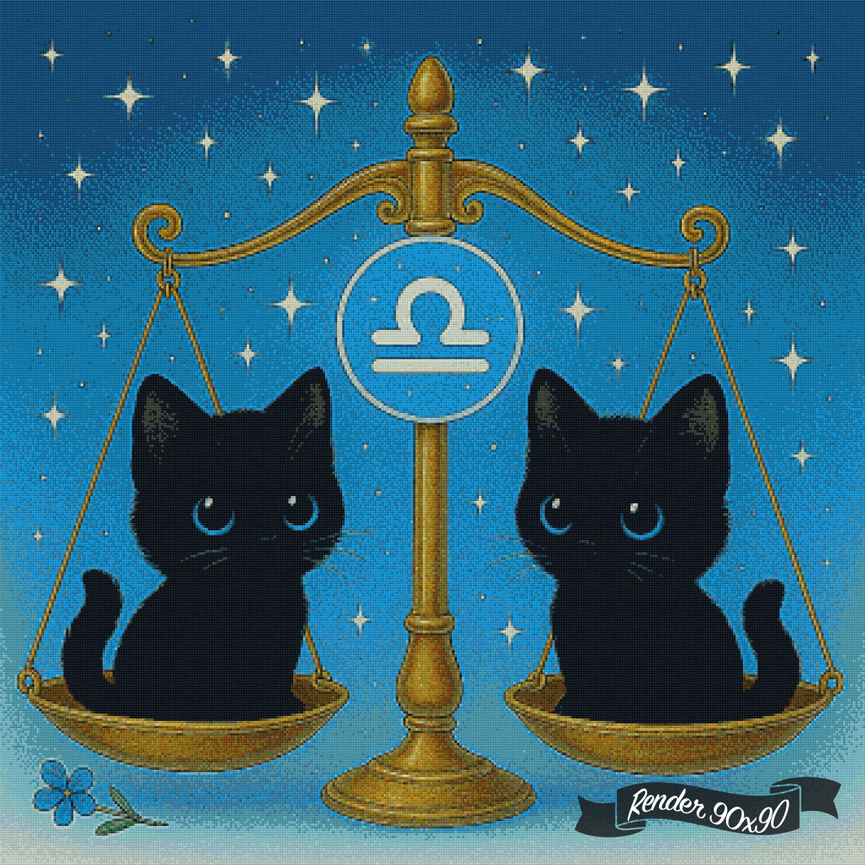Libra Kitten ©The One With The Diamond Art