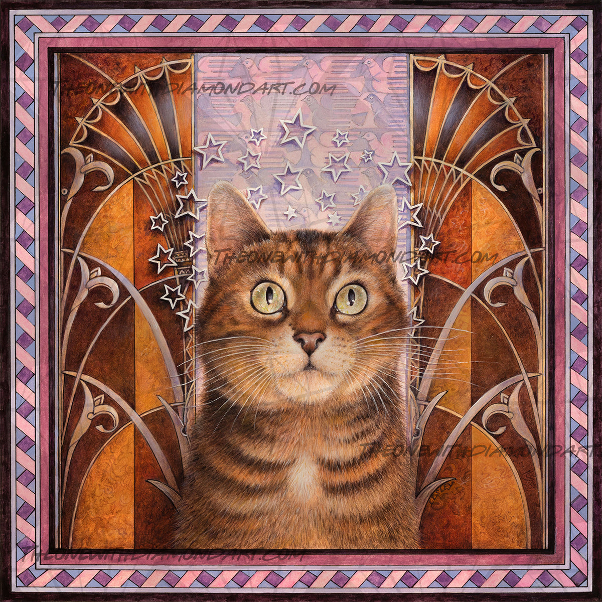 *Paint By Numbers* Luna Looks To The Art Deco Stars ©Ivory Cats
