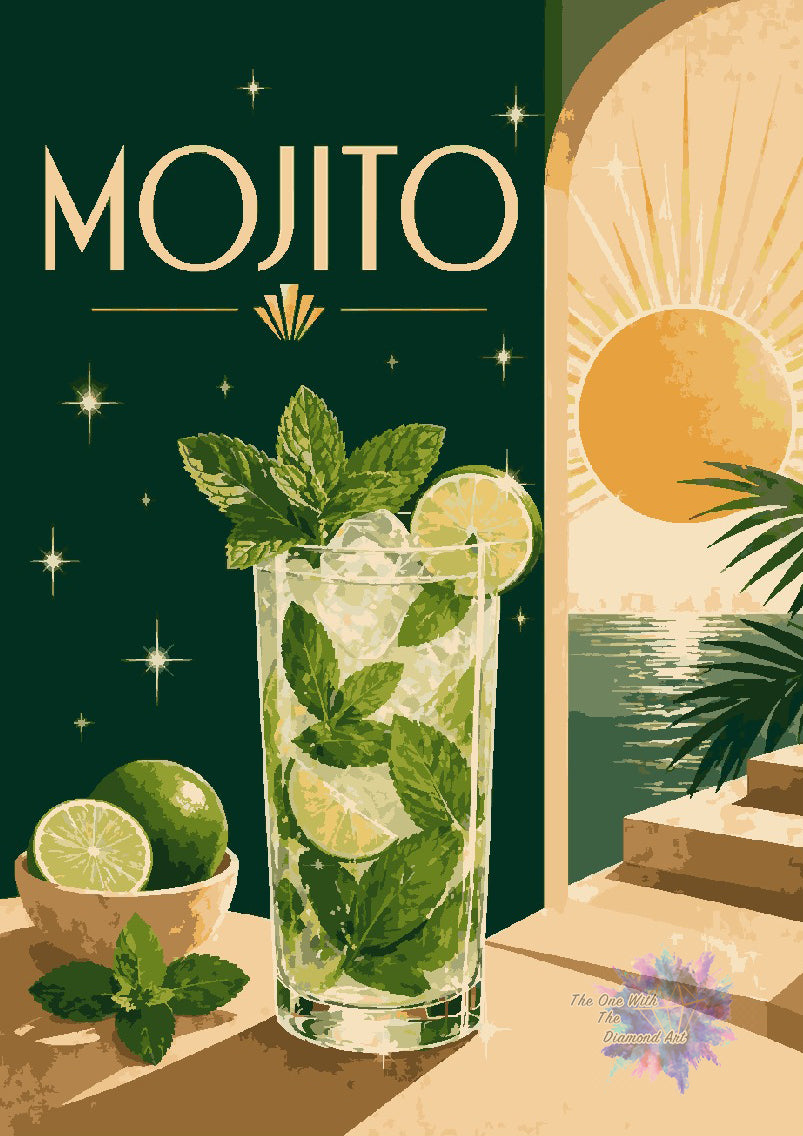 *Paint By Numbers* Cocktail Hour - Mojito ©The One With The Diamond Art
