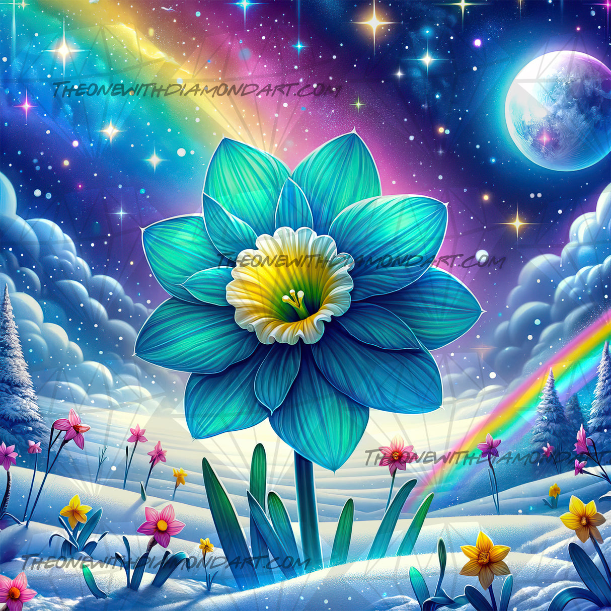 March - Aquamarine Daffodil ©Laura @cocomarshmallow_art