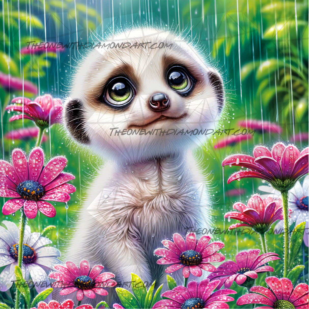 Meerkat Mischief In The Rain ©Cocomarshmallow Art