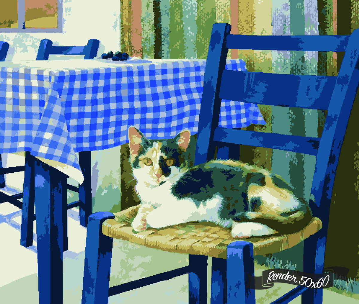 *Paint By Numbers* Mikado On A Chair ©Ivory Cats
