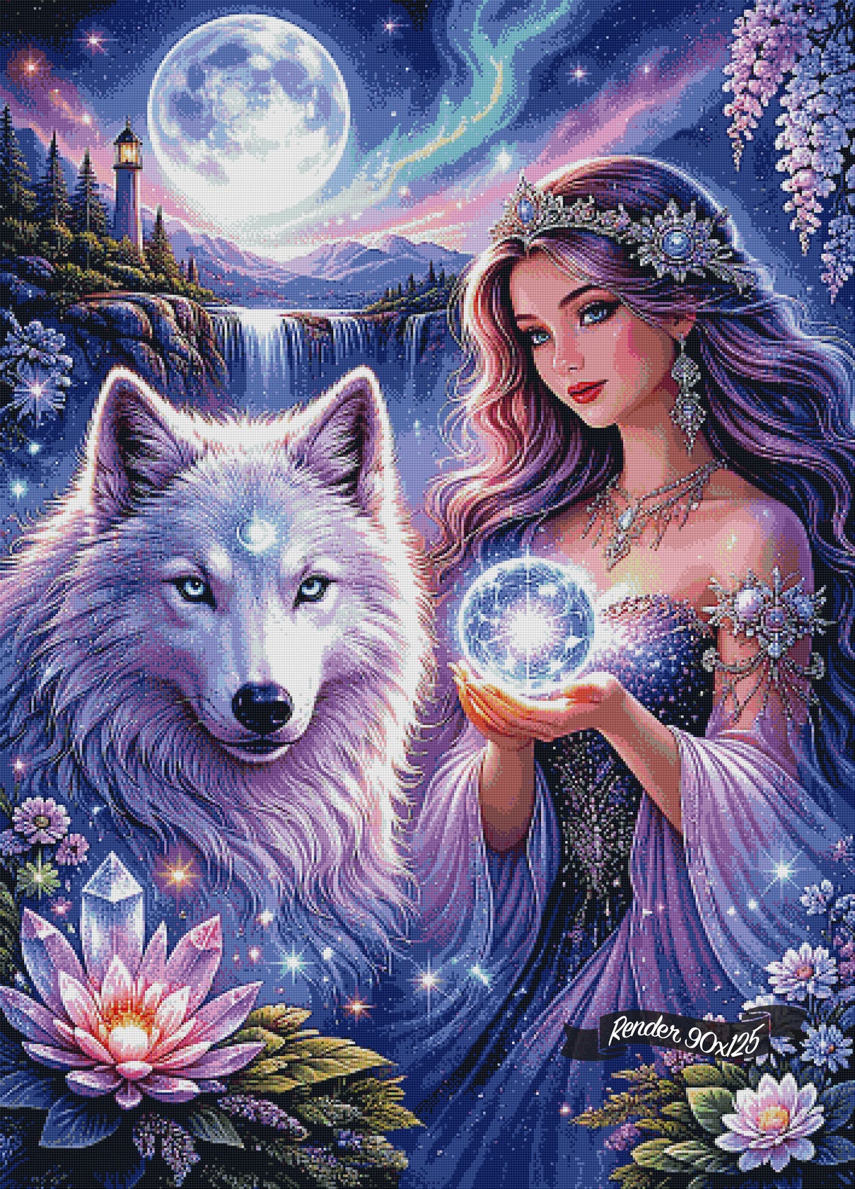 Mystical Wolf Whisperer ©Cocomarshmallow Art