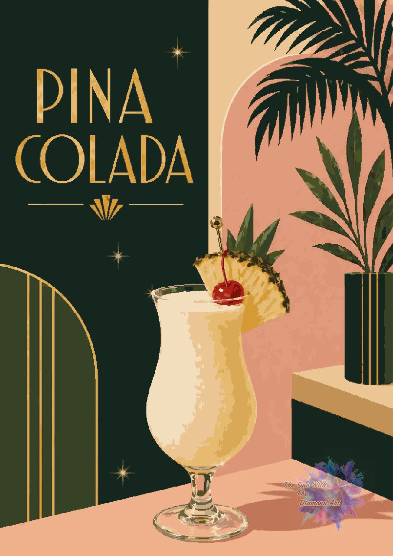 *Paint By Numbers* Cocktail Hour - Pina Colada ©The One With The Diamond Art