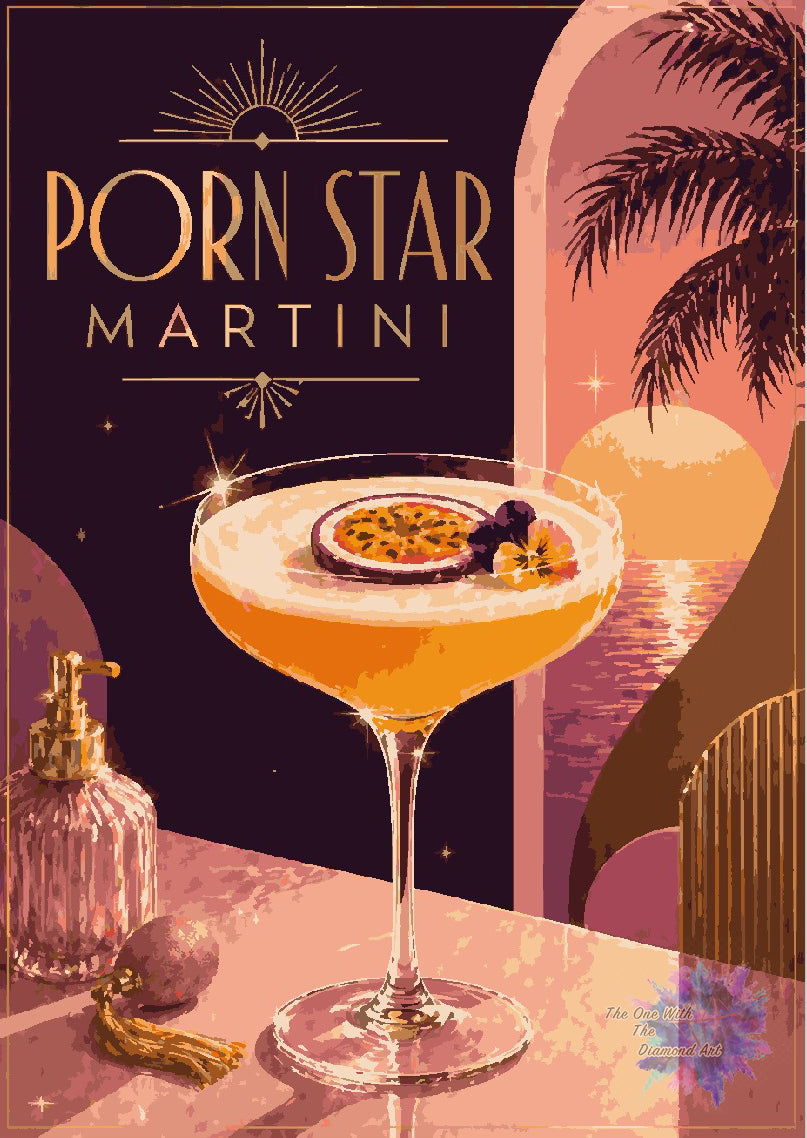 *Paint By Numbers* Cocktail Hour - Pornstar Martini ©The One With The Diamond Art