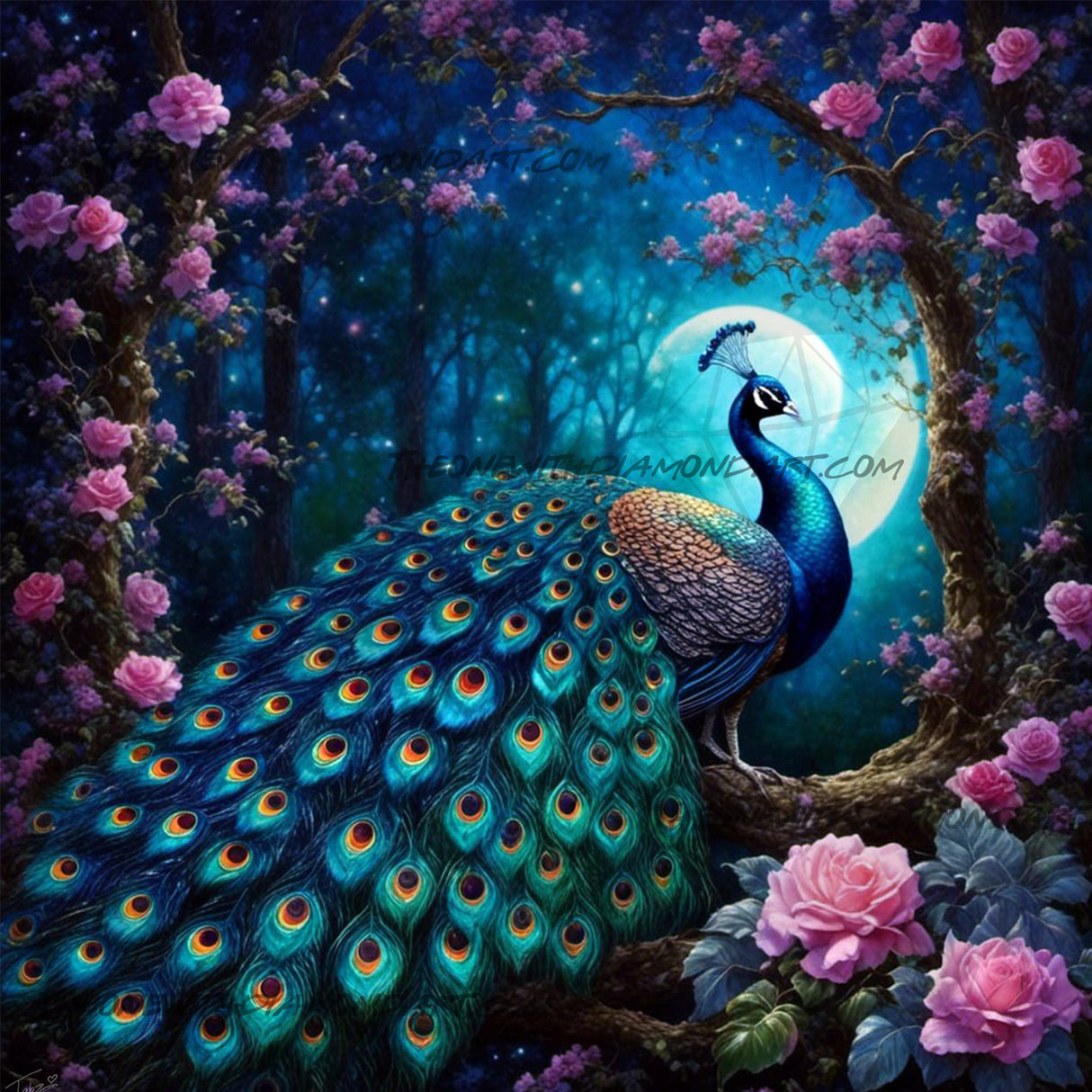 Peacock Moon ©Tabz Jones / GratefulLicensing.com