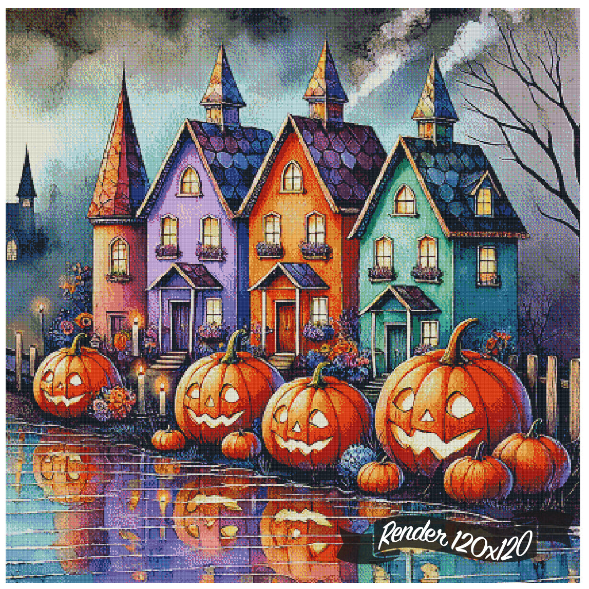 Pumpkin Village ©Cocomarshmallow Art
