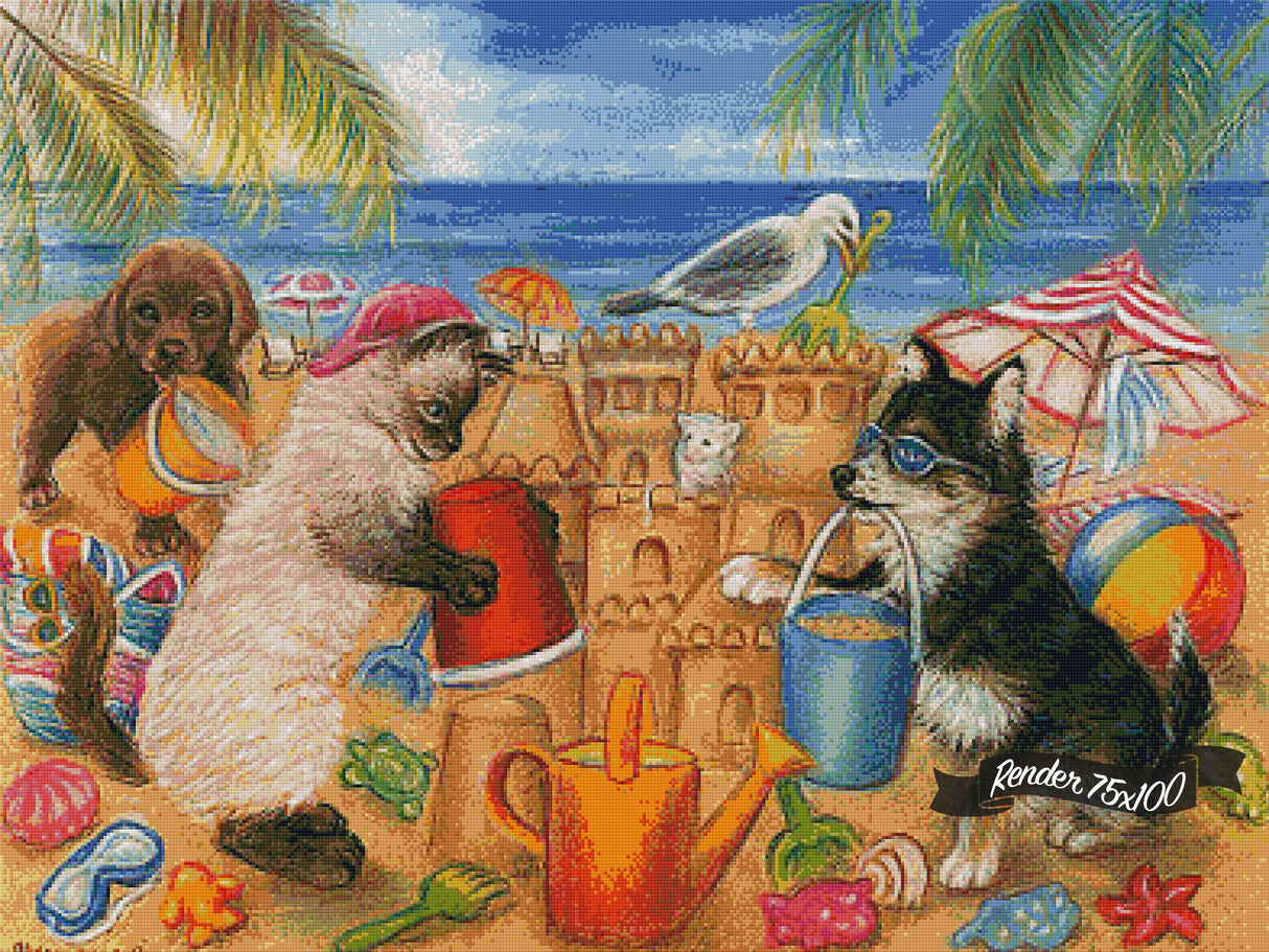 Puppies Sandcastle ©Alessandra Rosi / GratefulLicensing.com