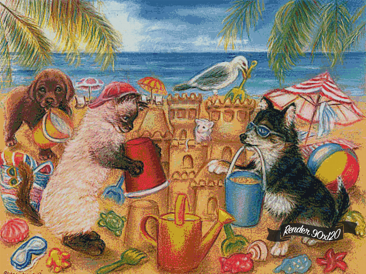 Puppies Sandcastle ©Alessandra Rosi / GratefulLicensing.com