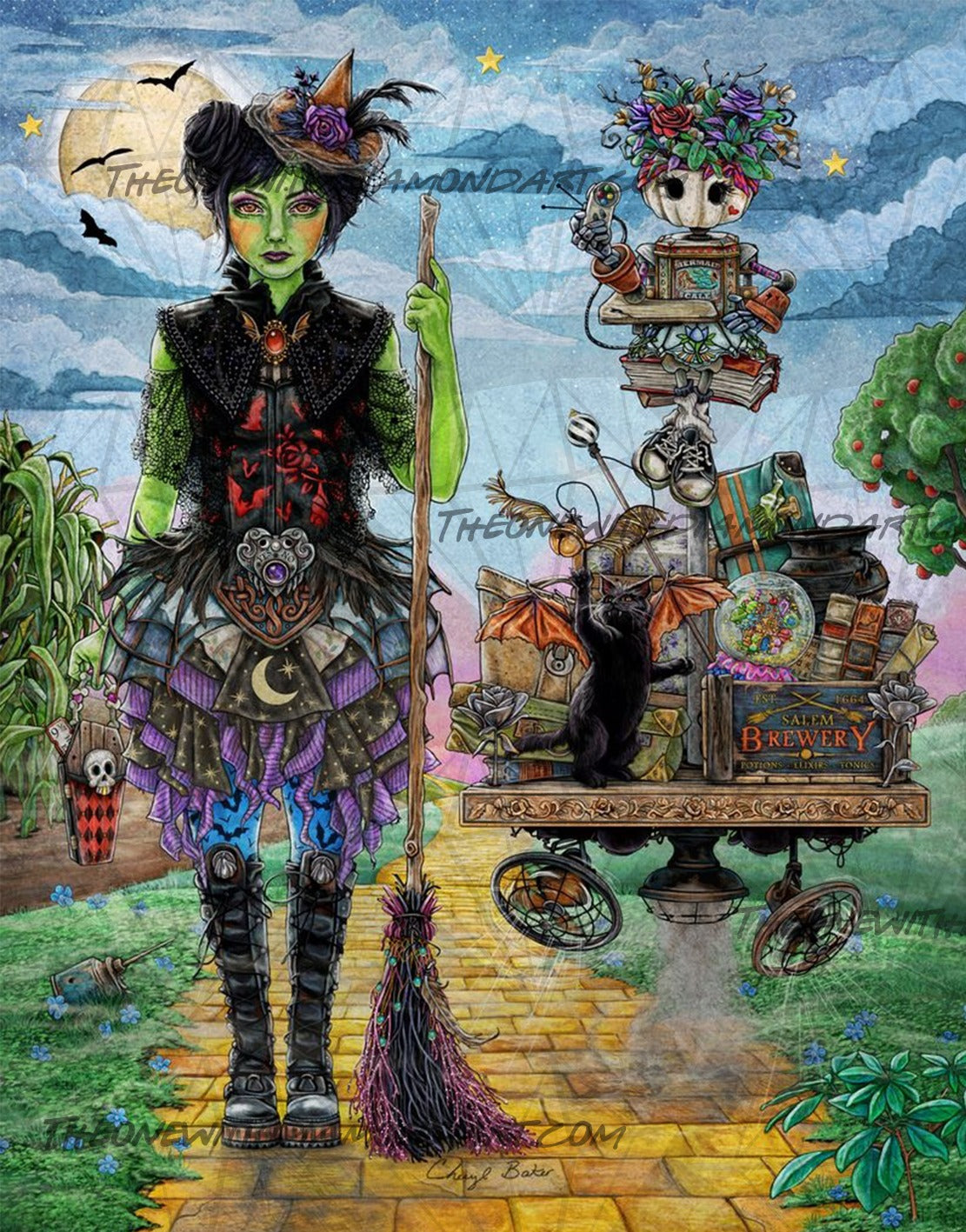 *Hand-Rendered* The Wicked Witch Of The West ©Cheryl Baker Licensed by SCCS, Inc.