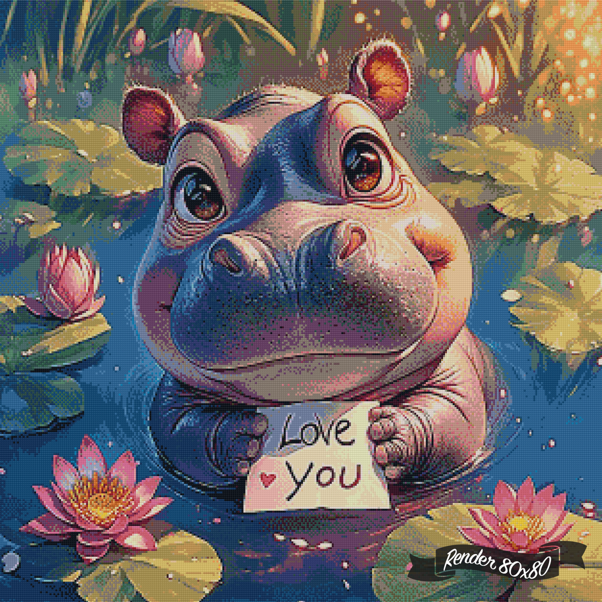 Just A Hippo In Love ©Artifey