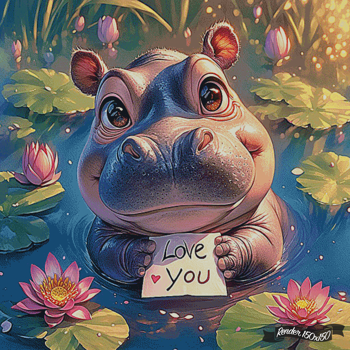 Just A Hippo In Love ©Artifey