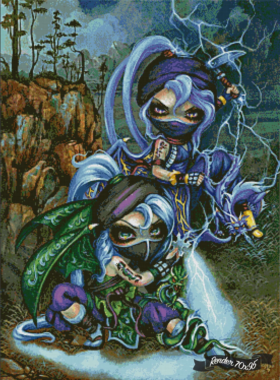 Ninja Dragonlings 2 ©Jasmine Becket-Griffith