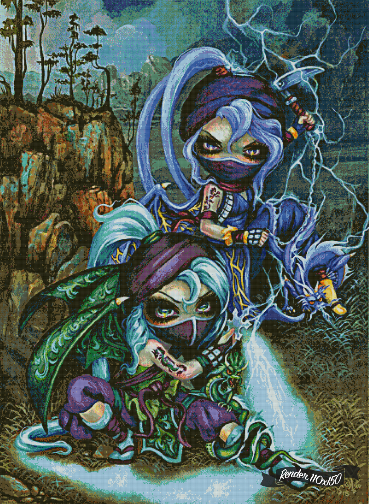 Ninja Dragonlings 2 ©Jasmine Becket-Griffith