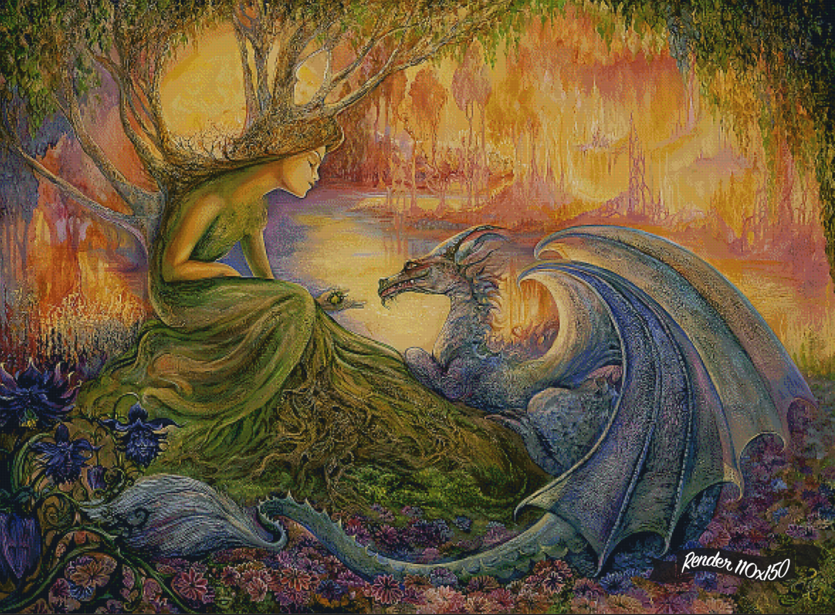 The Dryad And The Dragon ©Josephine Wall