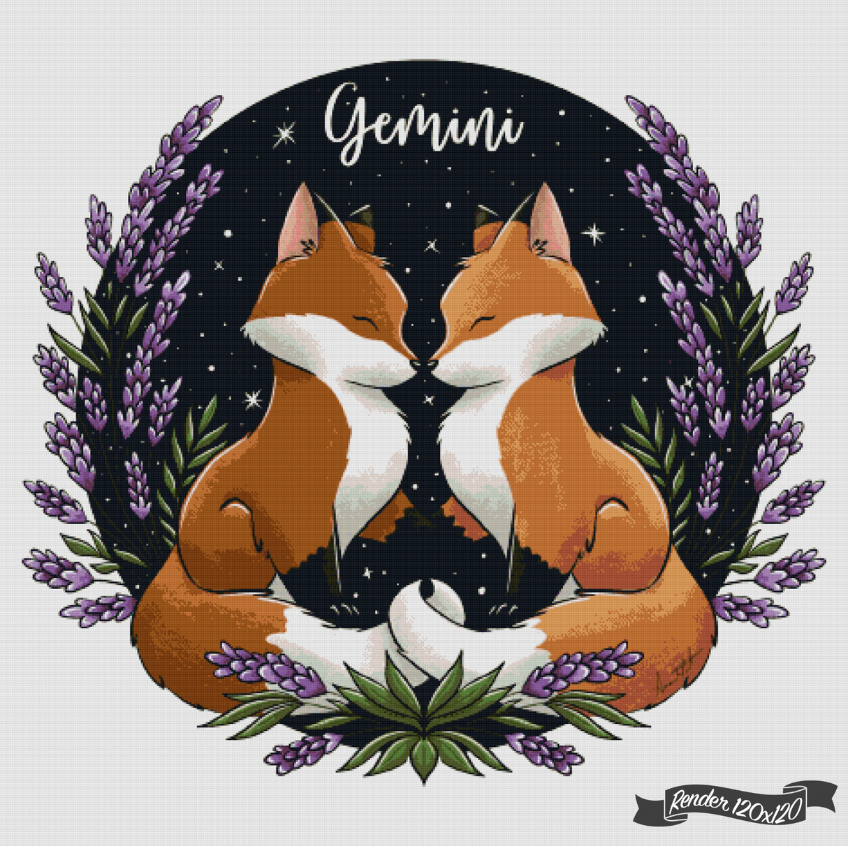 Cute Gemini ©Parente Illustration