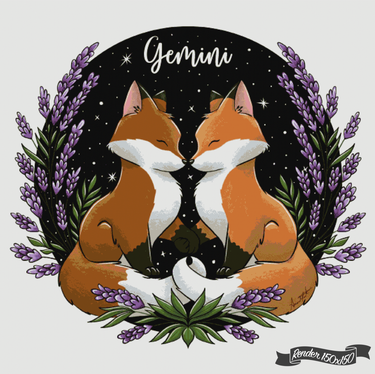 Cute Gemini ©Parente Illustration