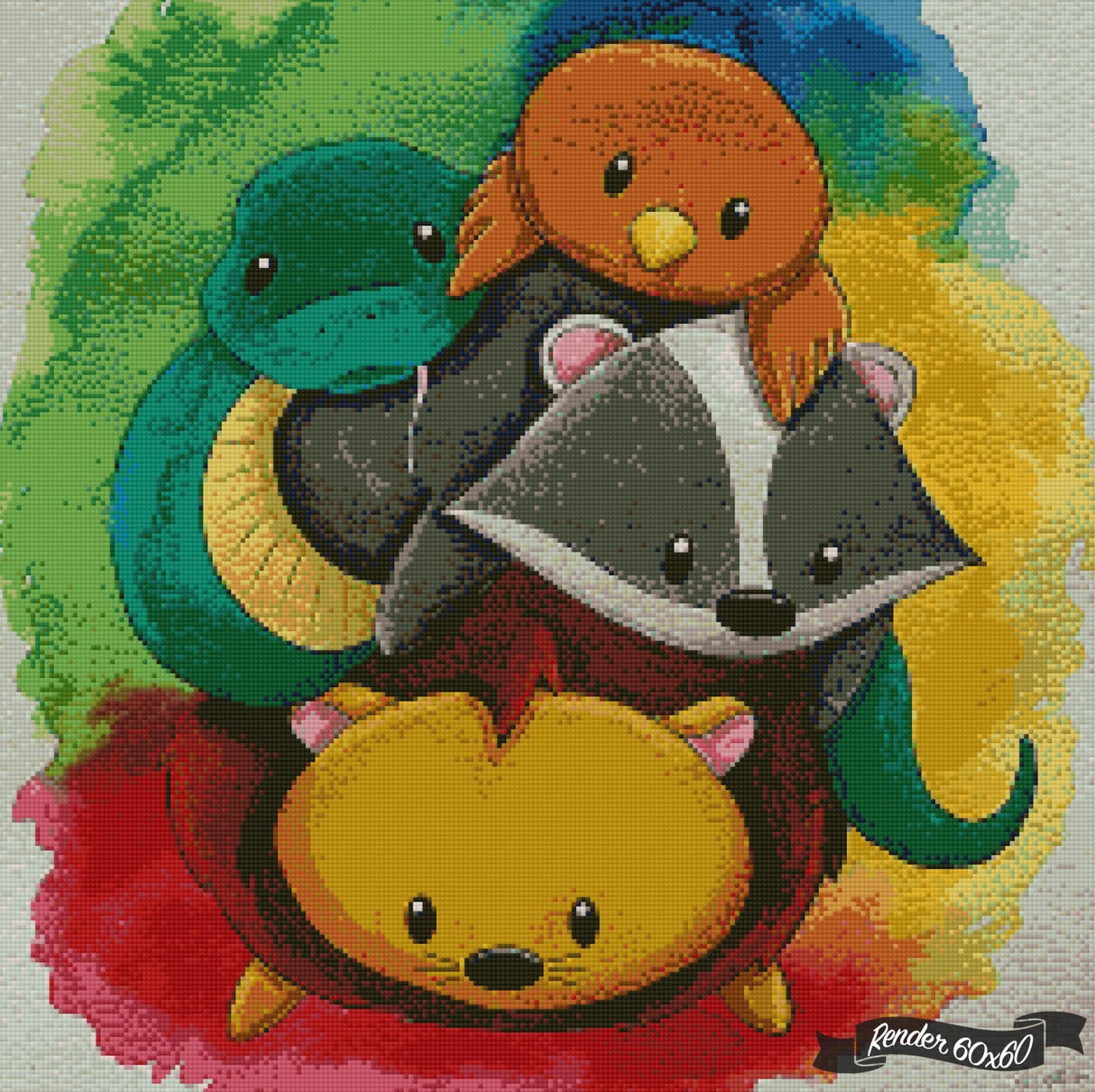 The 4 Animals Pile ©Parente Illustration