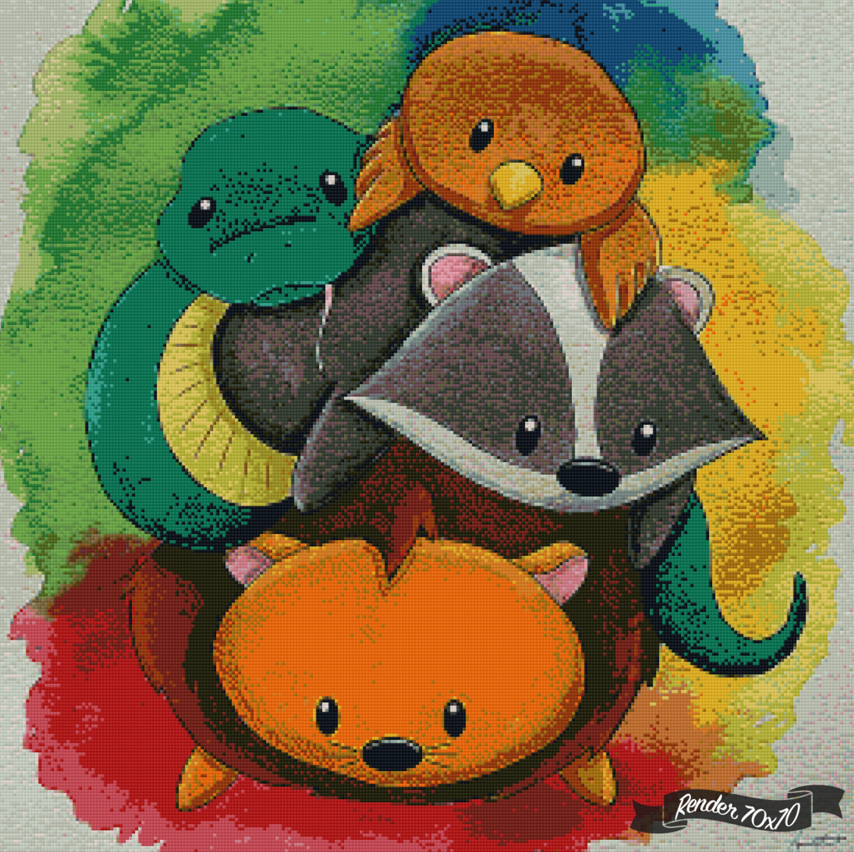 The 4 Animals Pile ©Parente Illustration