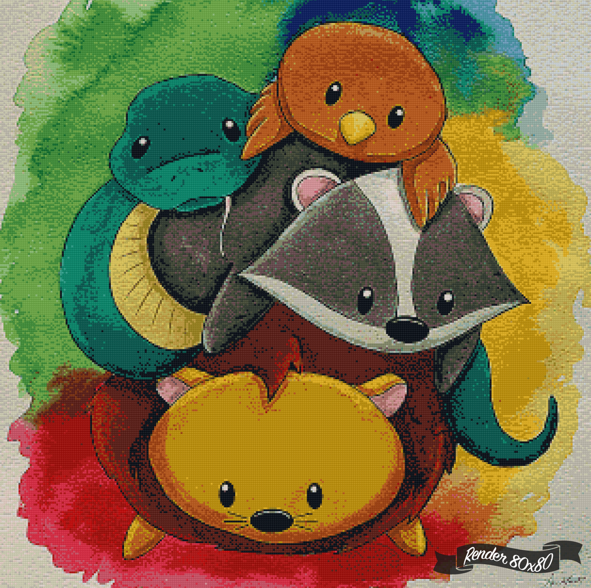 The 4 Animals Pile ©Parente Illustration