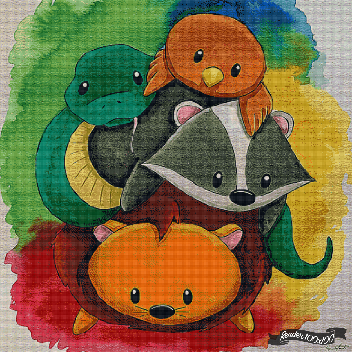 The 4 Animals Pile ©Parente Illustration