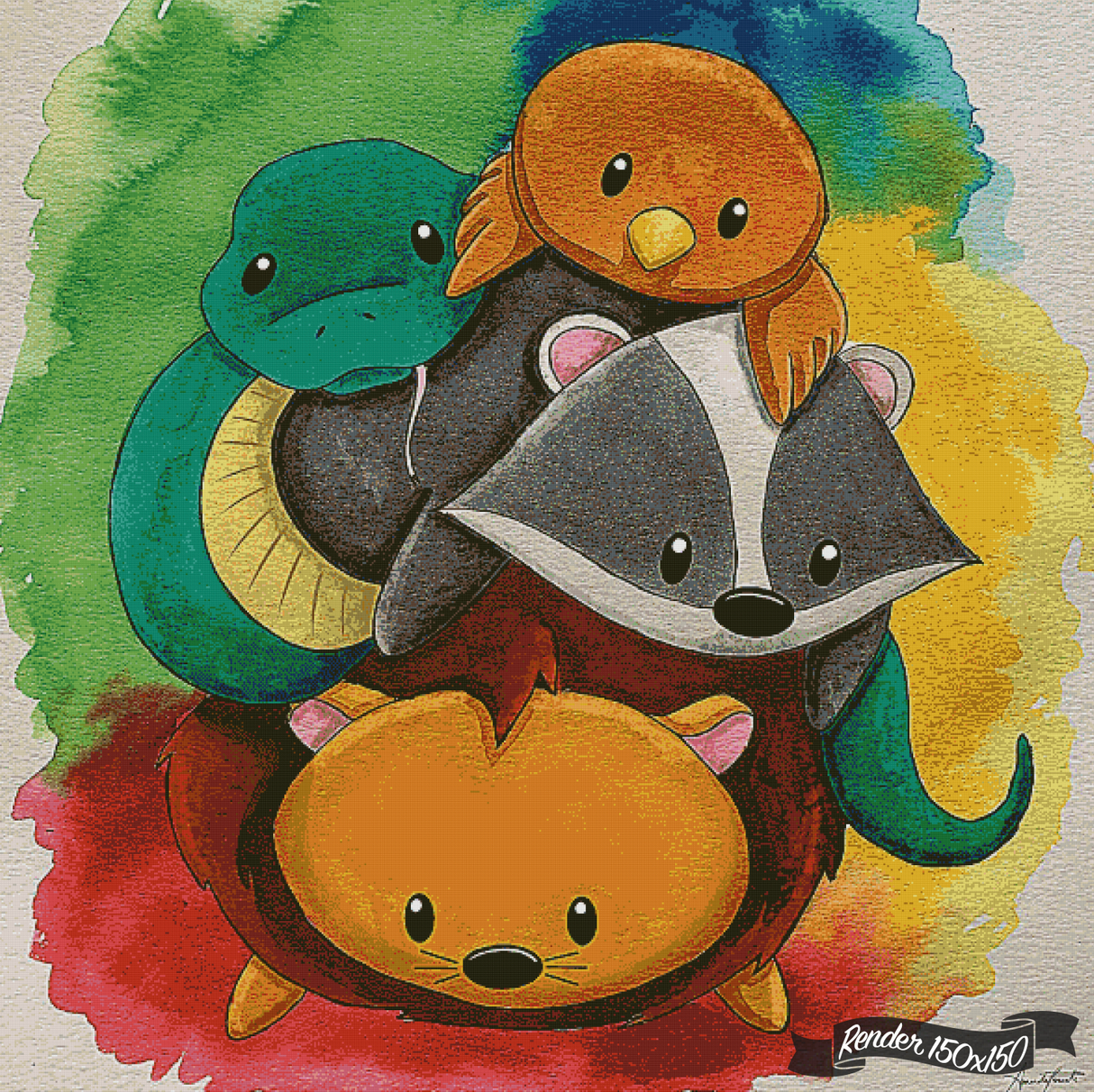 The 4 Animals Pile ©Parente Illustration