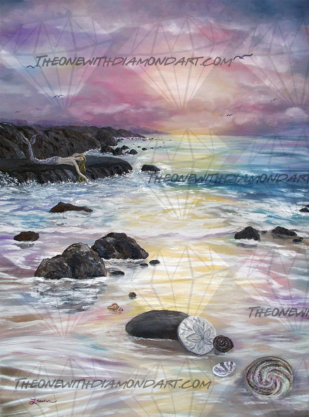 Seafoam And Seashells ©Laura Milnor Iverson