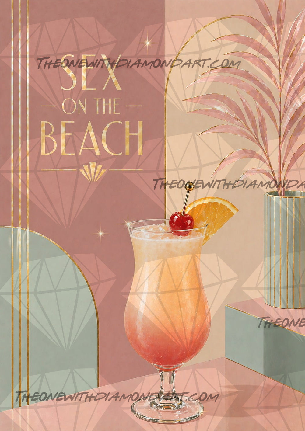 *Paint By Numbers* Cocktail Hour - Sex On The Beach ©The One With The Diamond Art