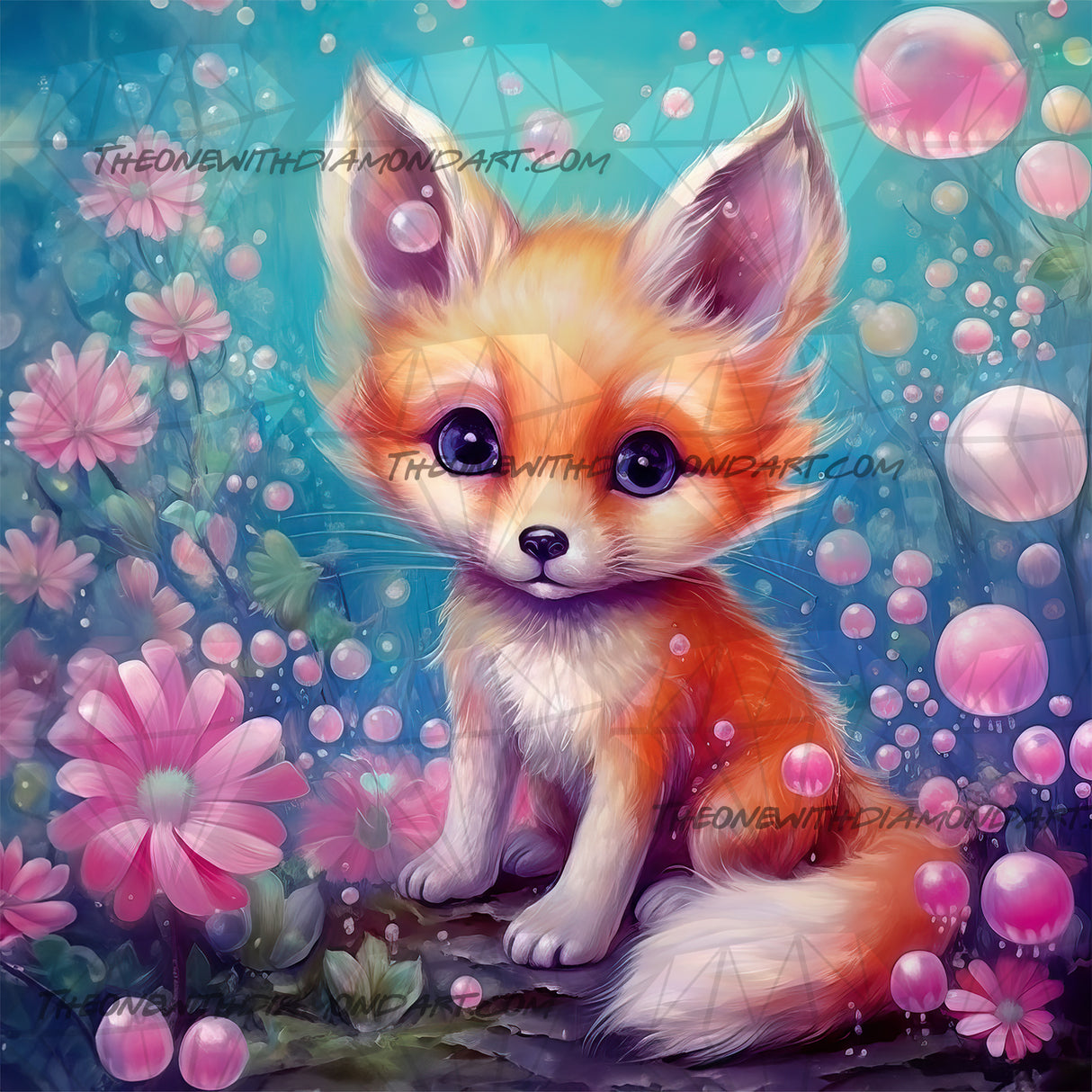 Spring Flower Fox ©Cocomarshmallow Art