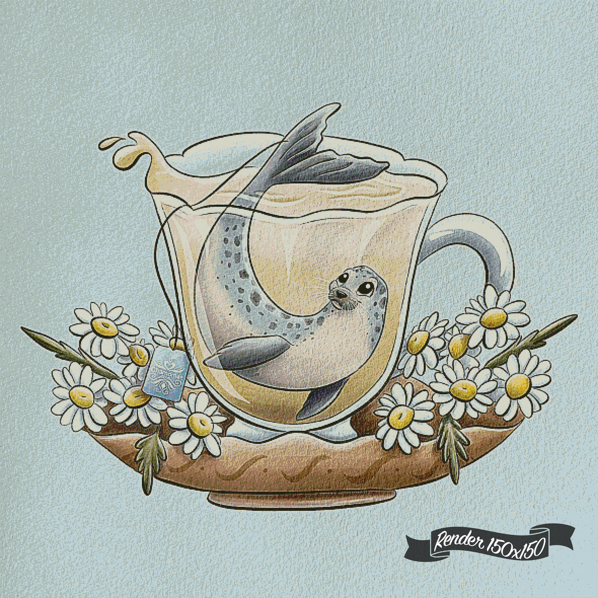 Tea Collective - Seal ©Parente Illustration